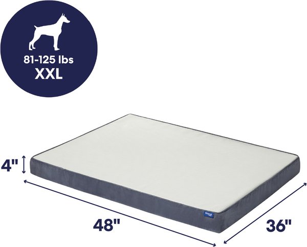 Show full view: Frisco Cooling Orthopedic Pillow Dog Bed w/Removable Cover, Gray, XX-Large slide 2 of 9