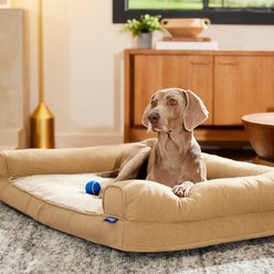 Frisco Faux Felt Orthopedic Sofa Dog & Cat Bed with Removable Cover, Tan, XX-Large