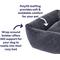 Show in main carousel: Frisco Velvet Quilted Bolster Cat & Dog Bed, Gray, X-Large slide 4 of 8
