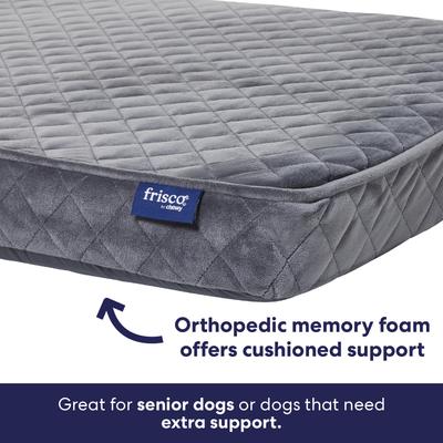 Show full view: Frisco Quilted Orthopedic Pillow Lounger Cat & Dog Bed with Removable Cover, Gray, Large slide 4 of 9