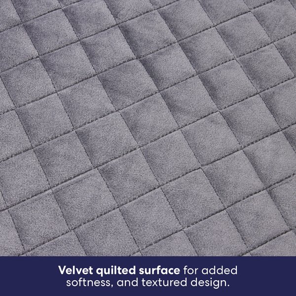 Show full view: Frisco Quilted Orthopedic Pillow Lounger Cat & Dog Bed with Removable Cover, Gray, Medium slide 4 of 10