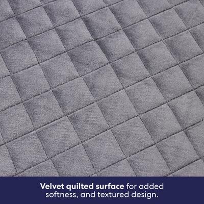 Show full view: Frisco Quilted Orthopedic Pillow Lounger Cat & Dog Bed with Removable Cover, Gray, Medium slide 4 of 10