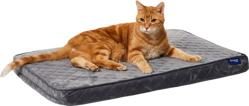 Show full view: Frisco Quilted Orthopedic Pillow Lounger Cat & Dog Bed with Removable Cover, Gray, Medium slide 3 of 10