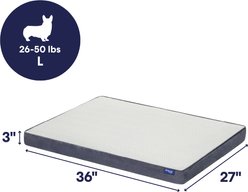 Frisco Cooling Orthopedic Pillow Dog Bed with Removable Cover, Gray, Large slide 2 of 8