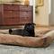 Show in main carousel: Frisco Velvet Quilted Bolster Cat & Dog Bed, Beige, Medium slide 1 of 9