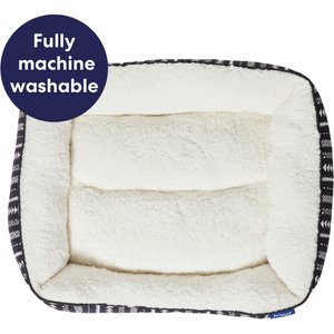 Frisco Sherpa Bolster Cat & Dog Bed, Southwest Stripe, Small