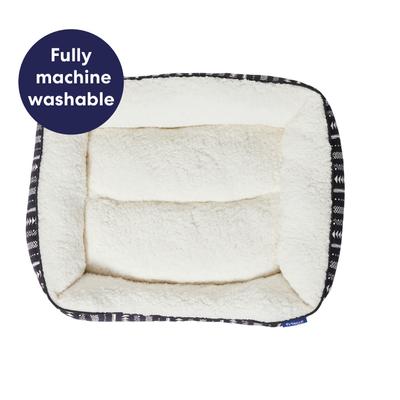 Show full view: Frisco Sherpa Bolster Cat & Dog Bed, Southwest Stripe, Small slide 6 of 10