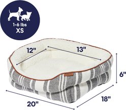 Frisco Farmhouse Double Bolster Dog & Cat Cuddler, X-Small slide 2 of 9