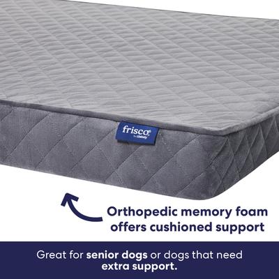 Show full view: Frisco Quilted Orthopedic Pillow Lounger Cat & Dog Bed with Removable Cover, Gray, XX-Large slide 4 of 9