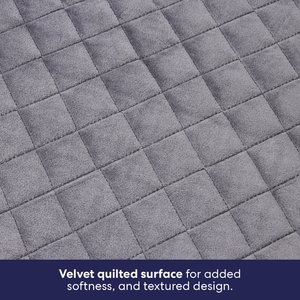 Frisco Quilted Orthopedic Pillow Lounger Cat & Dog Bed with Removable Cover, Gray, Large