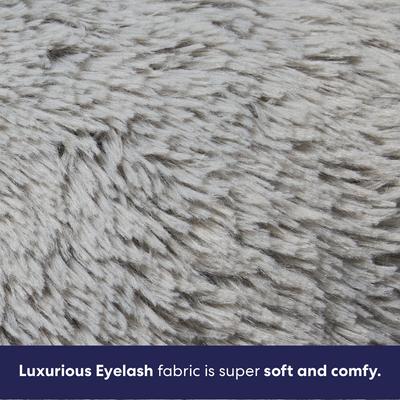 Show full view: Frisco Long Faux Fur Donut Cat & Dog Bed, Smoky Gray, Large slide 3 of 9