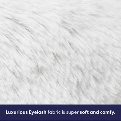 Show full view: Frisco Long Faux Fur Donut Cat & Dog Bed, Silver, Small slide 4 of 10