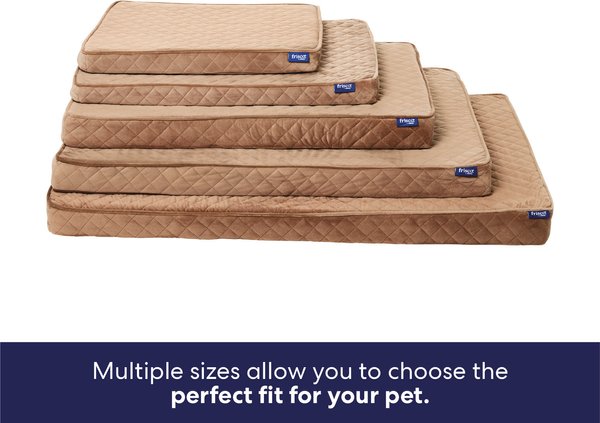 Show full view: Frisco Quilted Orthopedic Pillow Lounger Cat & Dog Bed with Removable Cover, Beige, Small slide 7 of 10