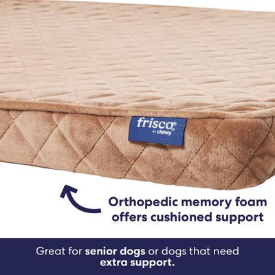 Show full view: Frisco Quilted Orthopedic Pillow Lounger Cat & Dog Bed with Removable Cover, Beige, Medium slide 5 of 10