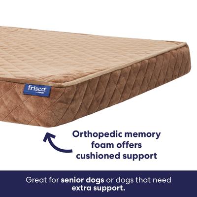 Show full view: Frisco Quilted Orthopedic Pillow Lounger Cat & Dog Bed with Removable Cover, Beige, XX-Large slide 4 of 9