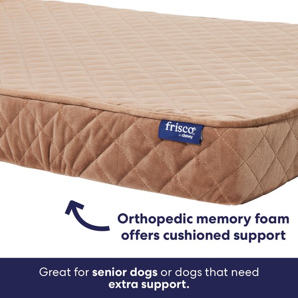 Show full view: Frisco Quilted Orthopedic Pillow Lounger Cat & Dog Bed with Removable Cover, Beige, Large slide 4 of 9
