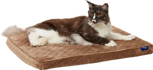 Show full view: Frisco Quilted Orthopedic Pillow Lounger Cat & Dog Bed with Removable Cover, Beige, Medium slide 3 of 10