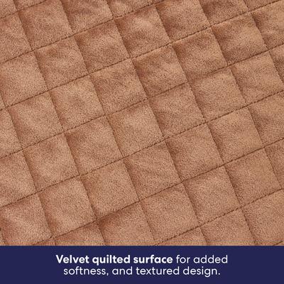 Show full view: Frisco Quilted Orthopedic Pillow Lounger Cat & Dog Bed with Removable Cover, Beige, Small slide 4 of 10