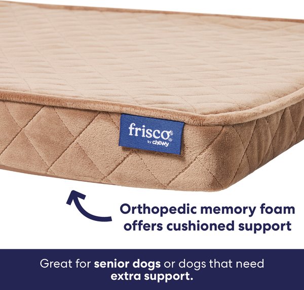 Show full view: Frisco Quilted Orthopedic Pillow Lounger Cat & Dog Bed with Removable Cover, Beige, Small slide 5 of 10
