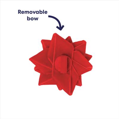 Show full view: Frisco Christmas Velvet Dog Collar with Removable Gift Bow, L/XL: 18 to 26-in neck, 1-in wide slide 2 of 10