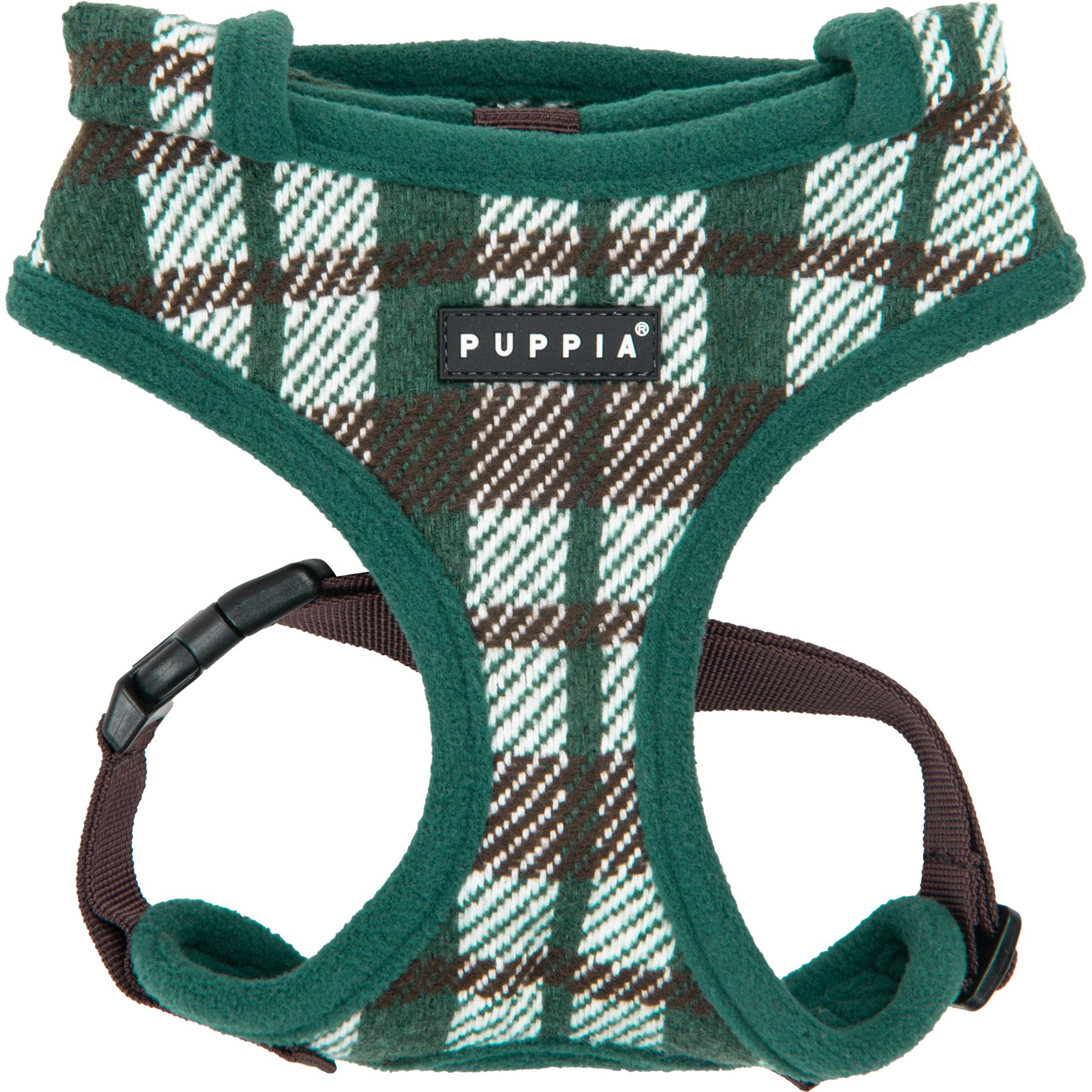 Puppia Festive Hooded Over-The-Head Adjustable No-Pull Dog Harness, Green, X-Large