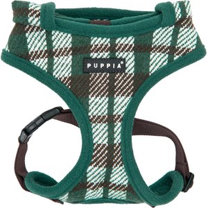 Puppia Festive Hooded Over-The-Head Adjustable No-Pull Dog Harness, Green, Medium
