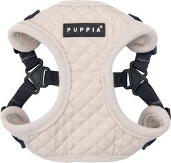 Puppia Irvin Comfort Step-In Adjustable No-Pull Dog Harness, Cream, Medium