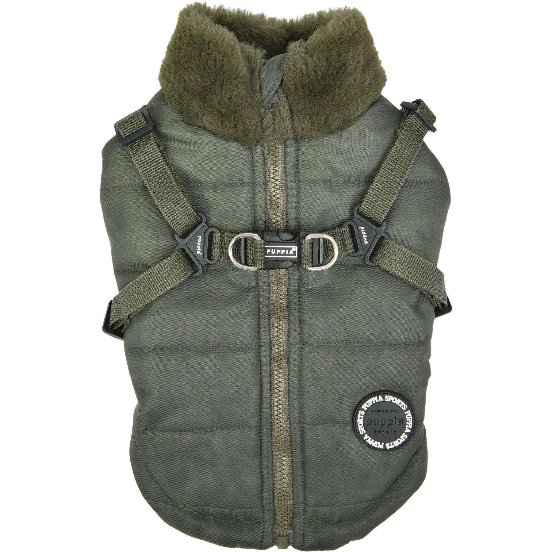 Puppia Donavan Winter No-Pull Dog Harness Coat, Khaki, Large