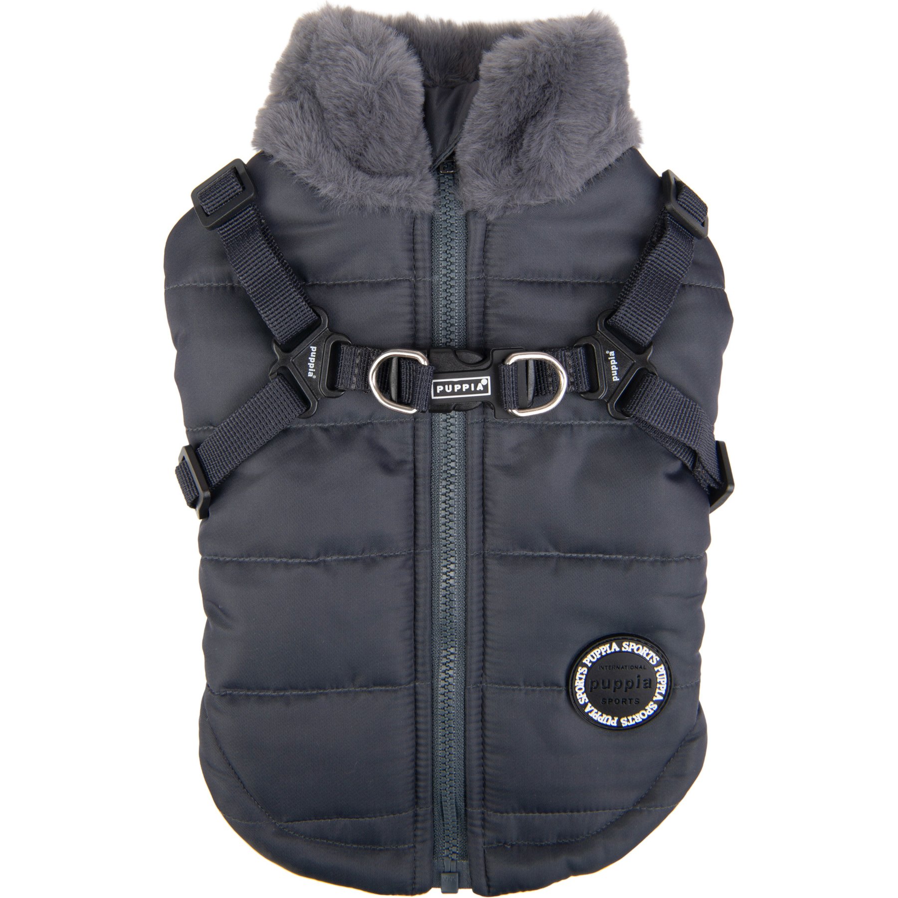 Puppia Donavan Winter No-Pull Dog Harness Coat, Grey, Small