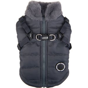 Puppia Donavan Winter No-Pull Dog Harness Coat, Grey, Large
