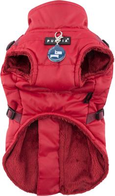 Show full view: Puppia Wilkes Winter No-Pull Dog Harness Coat, Wine, Small slide 3 of 6