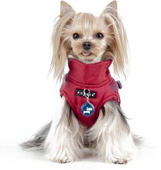 Puppia Wilkes Winter No-Pull Dog Harness Coat, Wine, Small slide 2 of 4