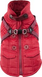 Puppia Wilkes Winter No-Pull Dog Harness Coat, Wine, Small slide 1 of 4