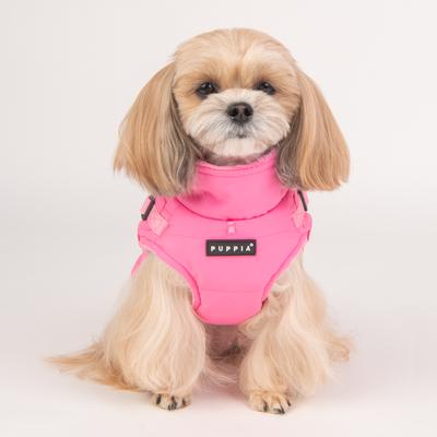 Show full view: Puppia Wilkes Winter No-Pull Dog Harness Coat, Pink, Small slide 4 of 6