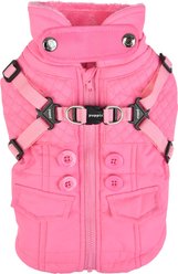 Puppia Wilkes Winter No-Pull Dog Harness Coat, Pink, Small