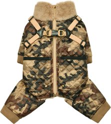 Puppia Bylur Winter Jumpsuit No-Pull Dog Harness, Beige, Medium