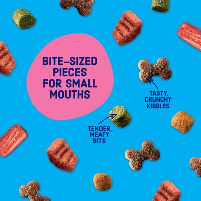 Show full view: Kibbles 'n Bits Mini Bits Savory Bacon & Steak Flavor Small Breed Dry Dog Food, 3.5-lb bag slide 6 of 12