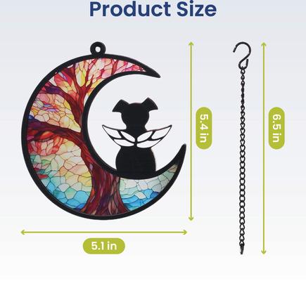 Show full view: PawsPik Personalized Angel Memorial Dog Suncatcher with Sympathy Card slide 9 of 11