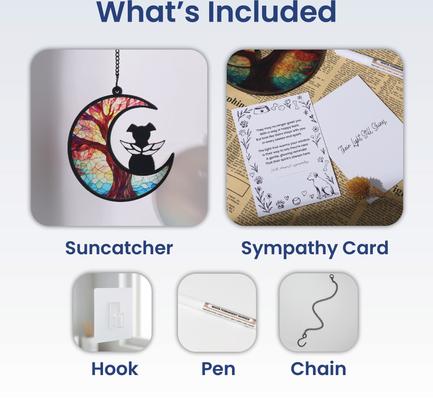 Show full view: PawsPik Personalized Angel Memorial Dog Suncatcher with Sympathy Card slide 4 of 11