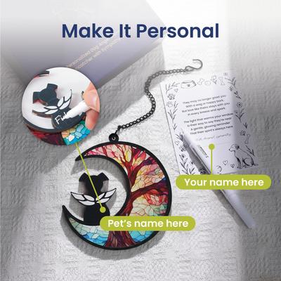 Show full view: PawsPik Personalized Angel Memorial Dog Suncatcher with Sympathy Card slide 2 of 11