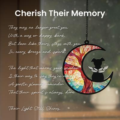 Show full view: PawsPik Personalized Angel Memorial Dog Suncatcher with Sympathy Card slide 3 of 11