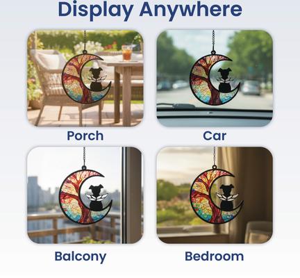 Show full view: PawsPik Personalized Angel Memorial Dog Suncatcher with Sympathy Card slide 7 of 11