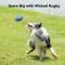 Show in main carousel: Cheerble ETPU Modern Interactive Rugby Ball Squeaky Dog Toy, Blue slide 8 of 11