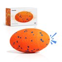 Cheerble ETPU Modern Interactive Rugby Ball Squeaky Dog Toy, Orange