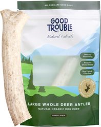 Good Trouble Deer Antler Whole Dog Treat, Large