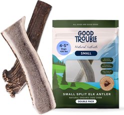 Good Trouble Elk Antler Split Dog Treats, Small, 2 count