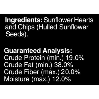 Show full view: Brown's Song Blend Sunflower Hearts & Chips Seeds Wildbird Food, 3-lb bag slide 5 of 5
