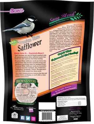 Show full view: Brown's Song Blend Safflower Seeds Wildbird Food, 3-lb bag slide 2 of 5