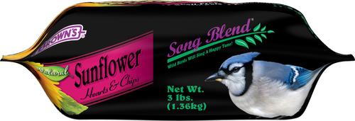 Show full view: Brown's Song Blend Sunflower Hearts & Chips Seeds Wildbird Food, 3-lb bag slide 3 of 5