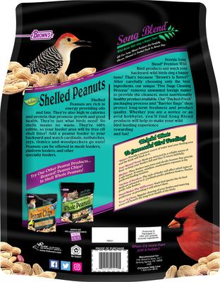 Show full view: Brown's Song Blend Shelled Peanuts Wildbird Food, 8-lb bag slide 2 of 6